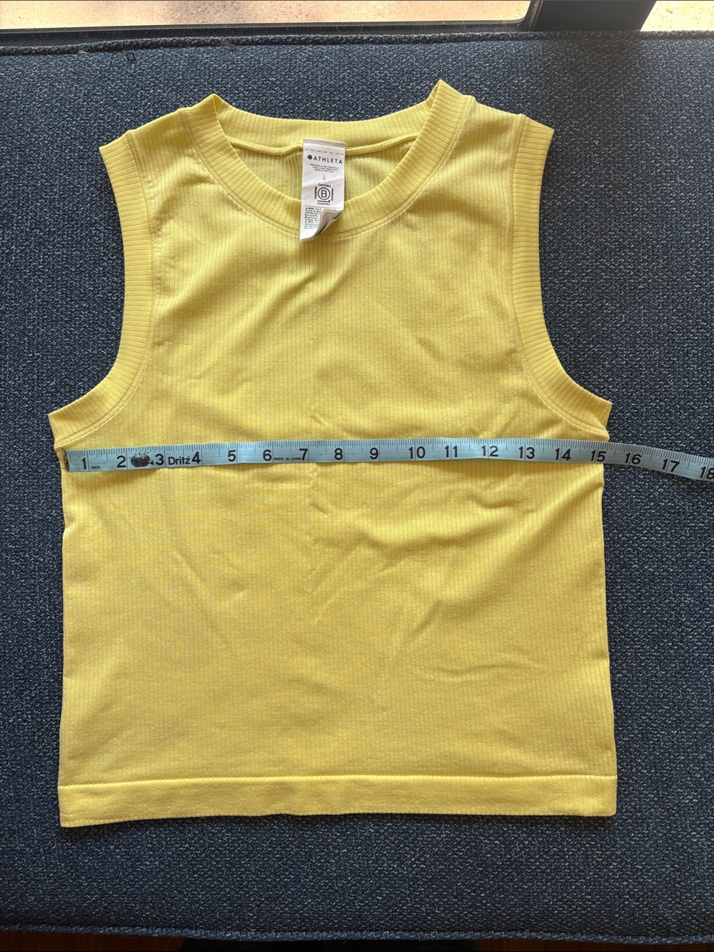 NWOT Athleta:  Renew Seamless Muscle Tank, Large, Bright Yellow - Picture 9 of 10
